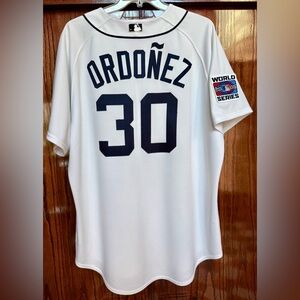 Detroit Tigers Magglio Ordonez #30 2006 World Series Jersey 6200 52 Home White